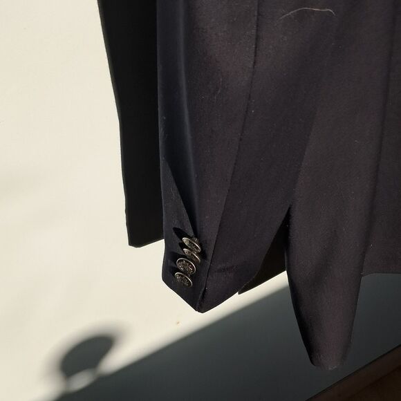 Michael Michael Kors Blazer Men's 46L Black Wool Office Career Formal Evening - Picture 4 of 11